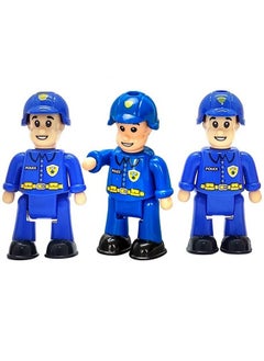 Police Toy Action Figures Playset 3 Figurines Police Officers Cops Policeman Dolls For Pretend Play Family Figurines Community Helpers Little Dollhouse People For Toddlers And Kids