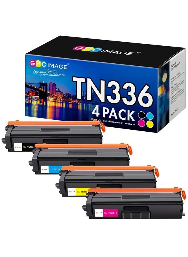 GPC Image Compatible Toner Cartridge Replacement for Brother TN336 TN-336 TN-331 TN331 to use with MFC-L8850CDW HL-L8350CDW MFC-L8600CDW HL-L8250CDN HL-L8350CDWT Printer (Black, Cyan, Magenta, Yellow) - Image 1