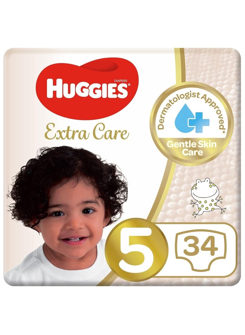 هجيز حفاضات هجيز للعناية الإضافية مقاس 5 - 12-22 كجم 34 قطعة