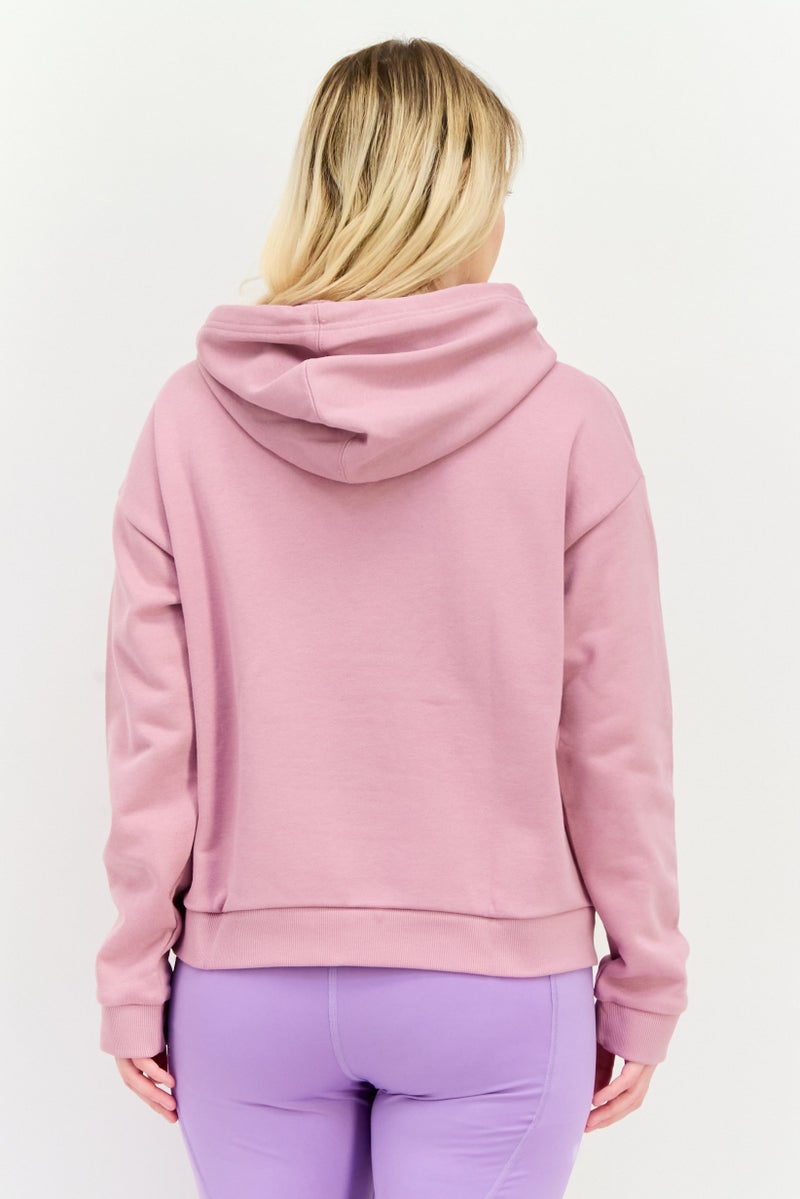 Adidas Women Sportswear Fit Long Sleeve Outdoor Hoodie, Mauve - Image 3