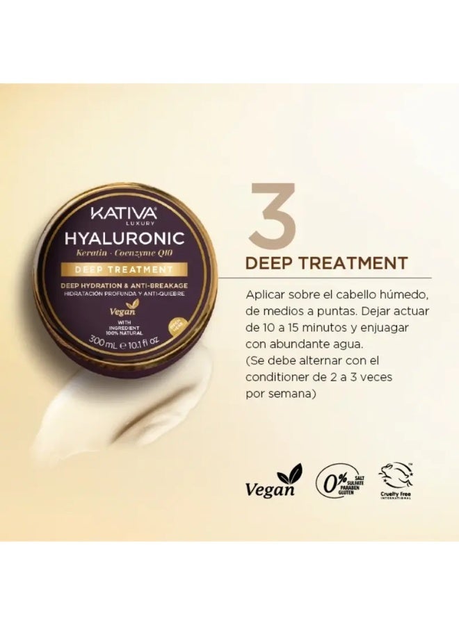 Kativa Luxury Hyaluronic Keratin Coenzyme Q10 Deep Treatment 300ml - Image 2