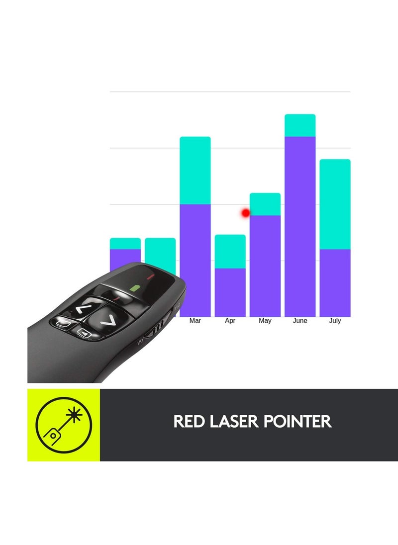 Generic Wireless Laser Presenter Remote Control Black  - Image 3