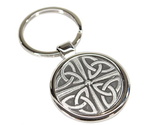 Biddy Murphy Irish Keychain Celtic Knot Stainless Steel & Pewter Made in Ireland - Image 1