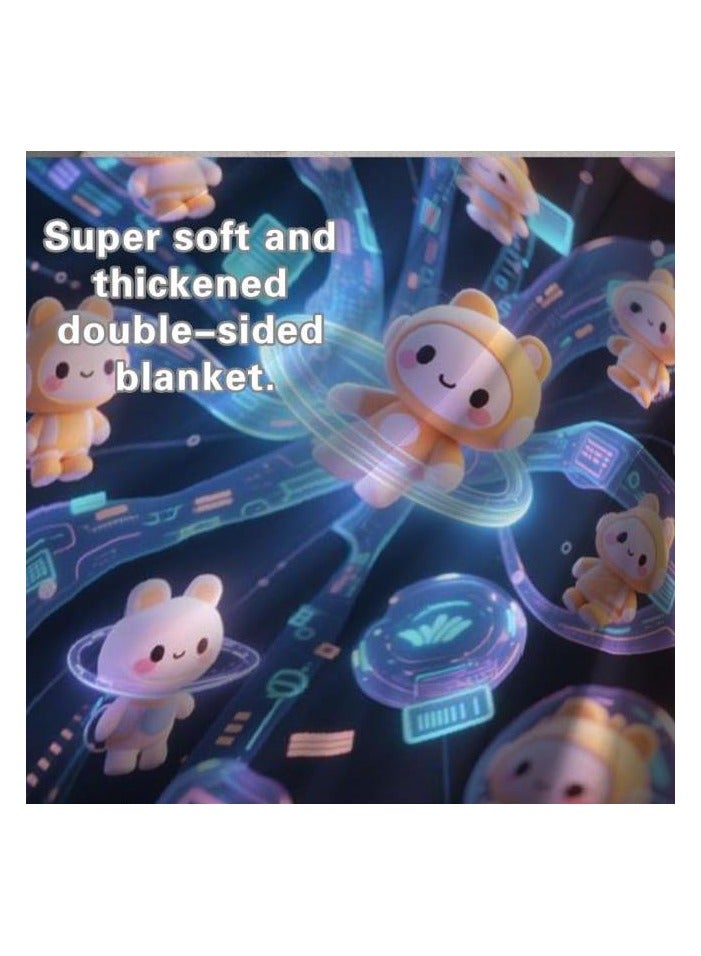 general Flannel thin blanket (warm and comfortable, suitable for sleep, gaming, dust removal and sandproof) 150cm*200cm - 527 - Image 1