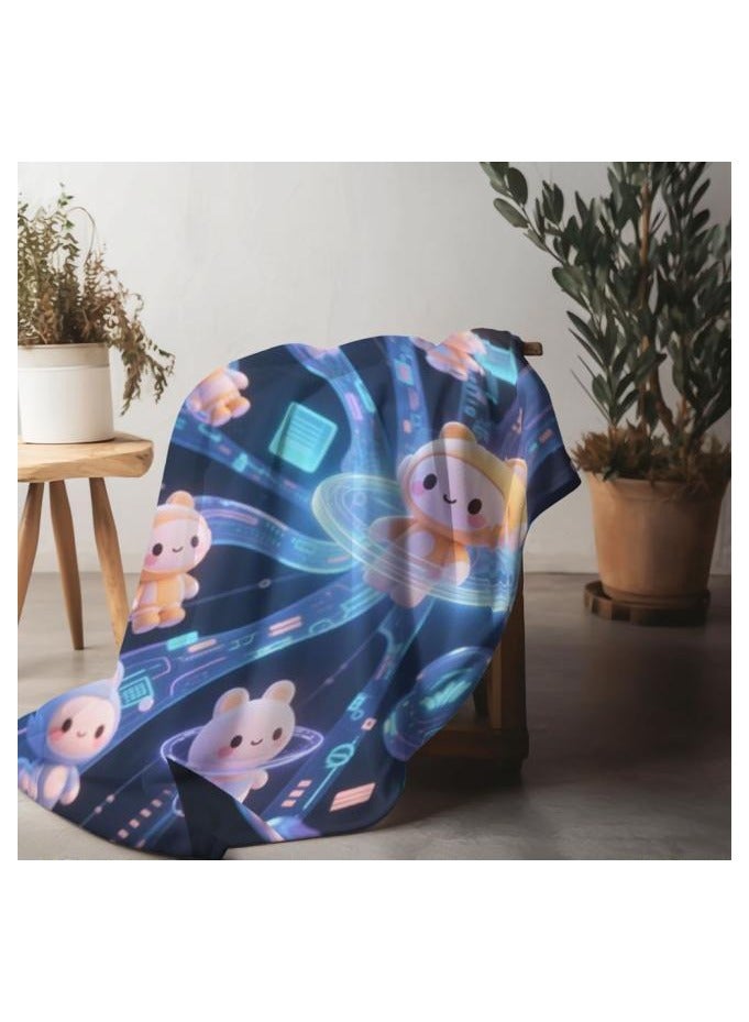 general Flannel thin blanket (warm and comfortable, suitable for sleep, gaming, dust removal and sandproof) 150cm*200cm - 527 - Image 4