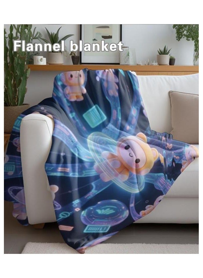 general Flannel thin blanket (warm and comfortable, suitable for sleep, gaming, dust removal and sandproof) 150cm*200cm - 527 - Image 5