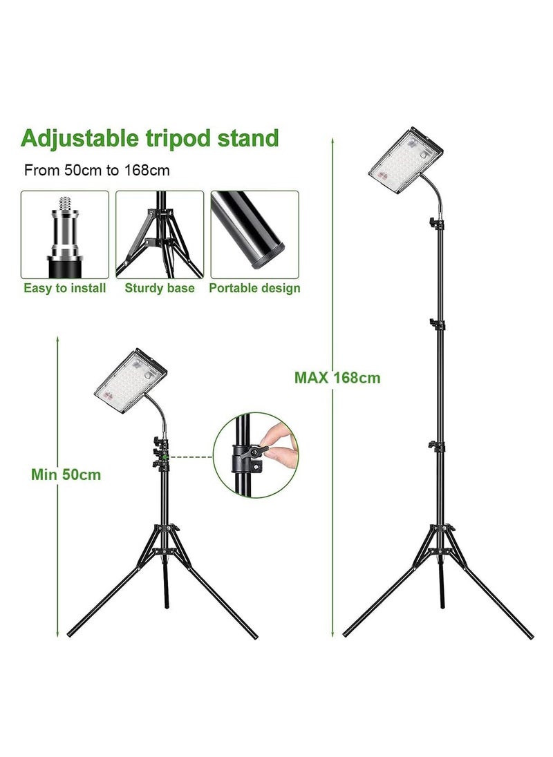 DMG TECH - Plant Grow Light with Stand 150W Full Spectrum Plant Lamp LED Standing Floor Grow Lamp Adjustable Tripod Stand - Image 1