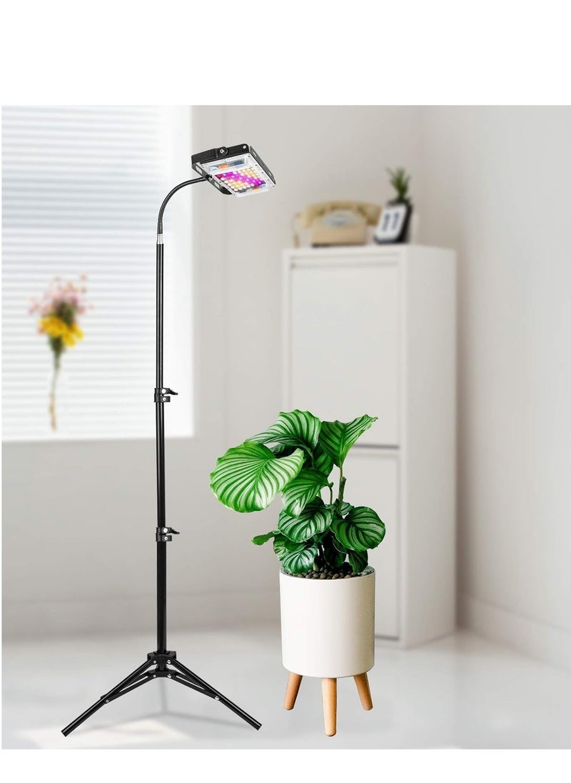 DMG TECH - Plant Grow Light with Stand 150W Full Spectrum Plant Lamp LED Standing Floor Grow Lamp Adjustable Tripod Stand - Image 1