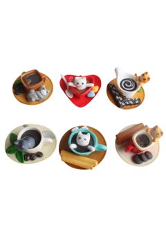 NIBEMINENT Cartoon Fridge Magnets, 6 pcs Magnetic Resin Cute Cat Shape, Powerful Magnet Creative Magnets  - Image 1