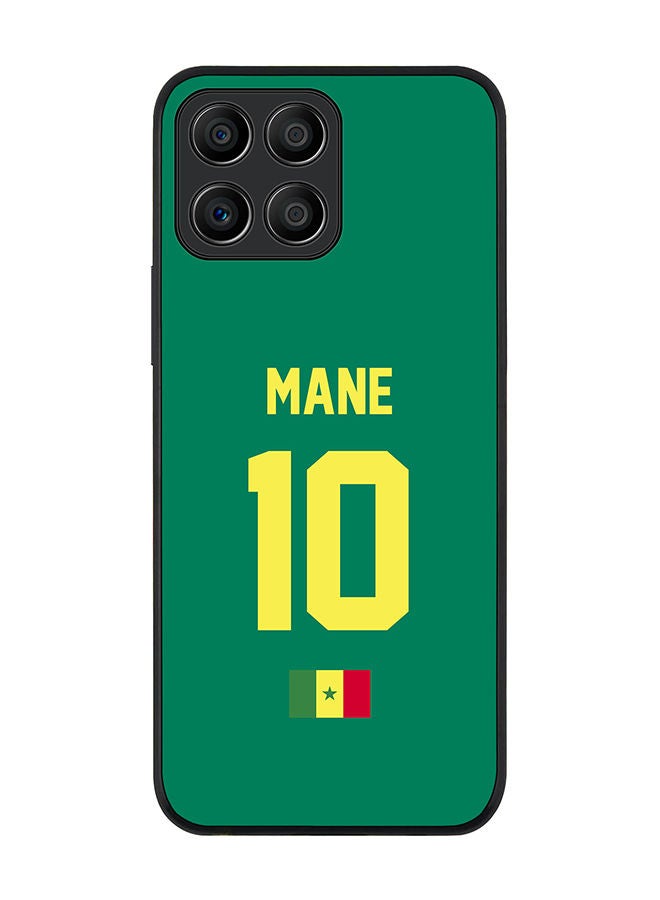 Stylizedd Rugged Black edge case for Honor X8 5G Slim fit Soft Case Flexible Rubber Edges Anti Drop TPU Gel Thin Cover - Football Team - Senegal Player Name - Mane - Image 1
