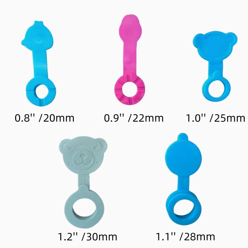 COLDDD Bathtub Stoppers, Silicone Bathtub Stopper, Fits Most Baby Bathtubs, 5 Sizes of Baby Bath tub Plugs (0.8'' I.D.) - Image 4