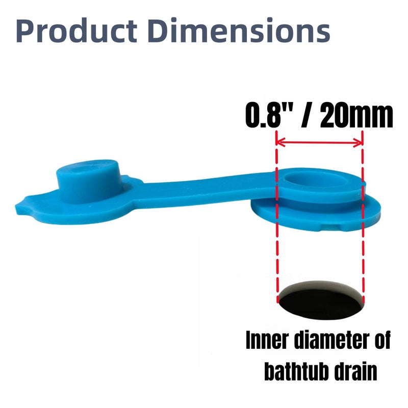 COLDDD Bathtub Stoppers, Silicone Bathtub Stopper, Fits Most Baby Bathtubs, 5 Sizes of Baby Bath tub Plugs (0.8'' I.D.) - Image 3