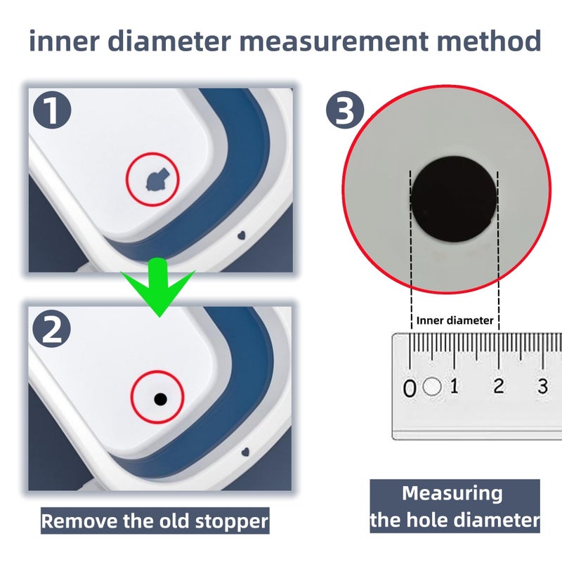 COLDDD Bathtub Stoppers, Silicone Bathtub Stopper, Fits Most Baby Bathtubs, 5 Sizes of Baby Bath tub Plugs (0.8'' I.D.) - Image 2