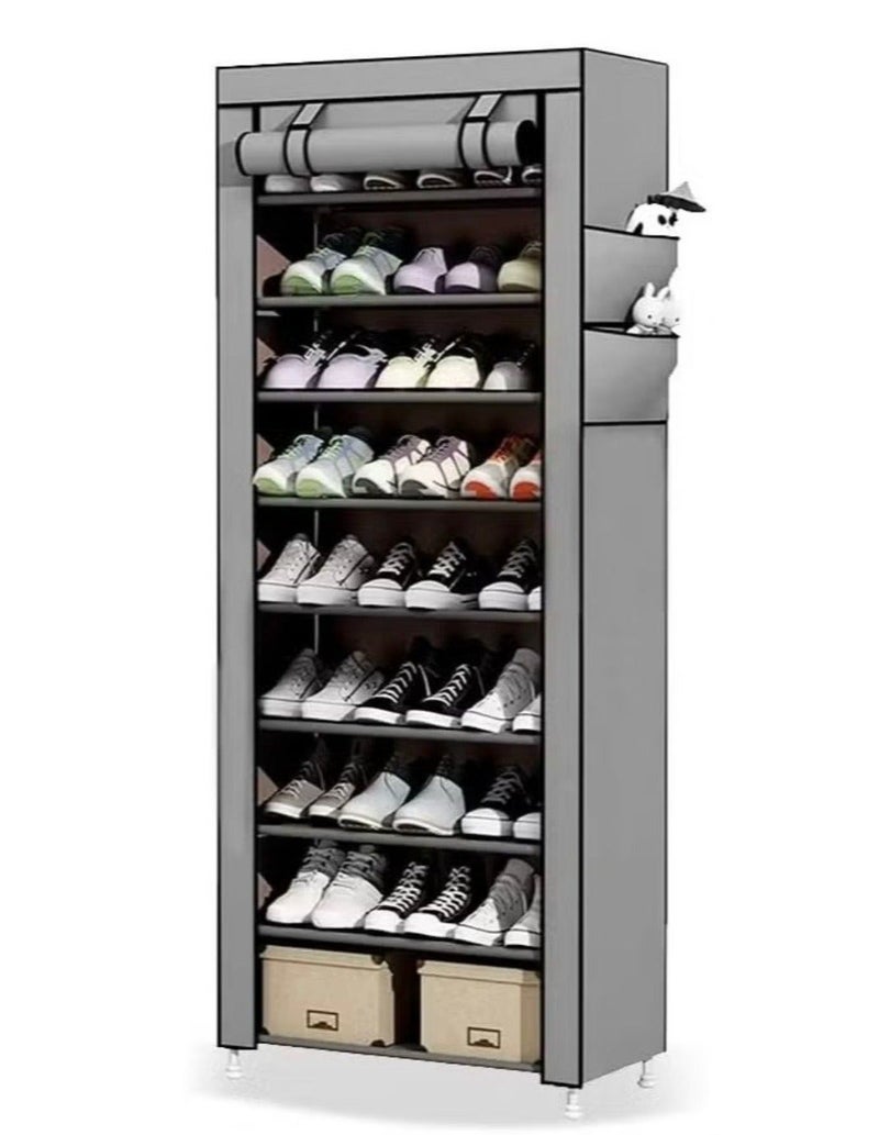 Multi-Layer Shoe Cabinet with Modern Space-Saving Design from SHEE ONE | Elegant Shoe Rack with Large Storage Capacity | Fabric Shoe Box for Dust Protection | Practical Shoe Organizer for Entryways and Bedrooms | Fabric Shoe Rack with Strong Metal Frame | Size: 158×58×30 cm - Image 1