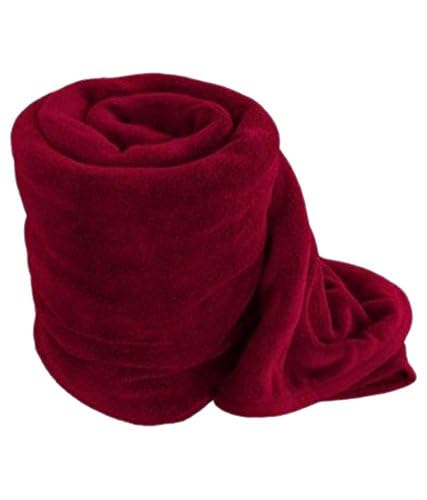 Goyal's ® Single Fleece Blanket Set of 2 (Red & Green) - Image 4