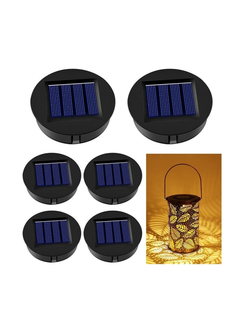 Captaintech Solar Lights Replacement Top LED Solar Panel Replacement Solar Panels for Garden Lights Replacement Solar Light Units Solar Lights Replacement Top for Outdoor Hanging Lanterns 6PCS 8CM 3.15 - Image 1