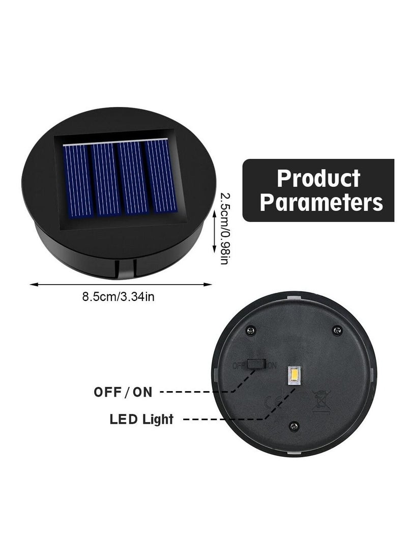 Captaintech Solar Lights Replacement Top LED Solar Panel Replacement Solar Panels for Garden Lights Replacement Solar Light Units Solar Lights Replacement Top for Outdoor Hanging Lanterns 6PCS 8CM 3.15 - Image 3