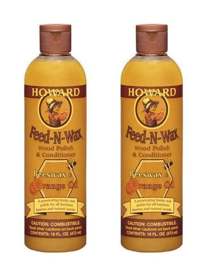 HOWARD Feed n Wax Wood & Conditioner Beeswax Polish, Orange, 16 Fl Oz, Pack of 2 - Image 4
