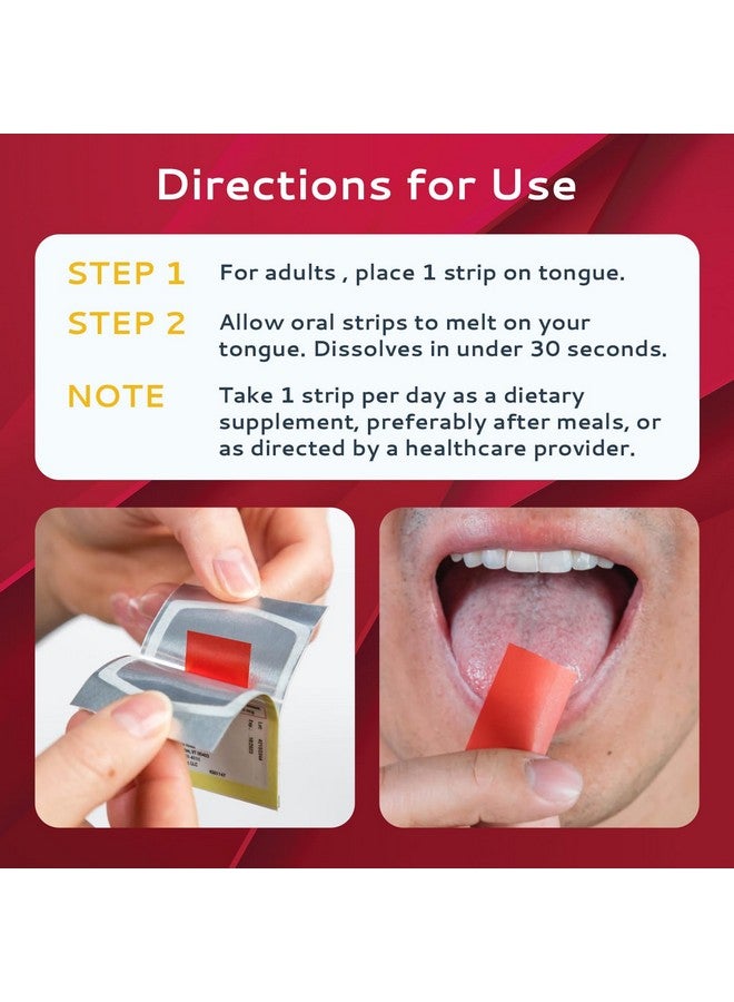CALMOUR Vitamin B12 Strips 10 Pack | Easy Oral Dissolvable Mint Flavored Strips | 1500 mcg Strips | VIT B12 Dissolve Under Tongue | Methylcobalamin B-12 Vitamin Formula | Vegan Friendly & Gluten Free - Image 3