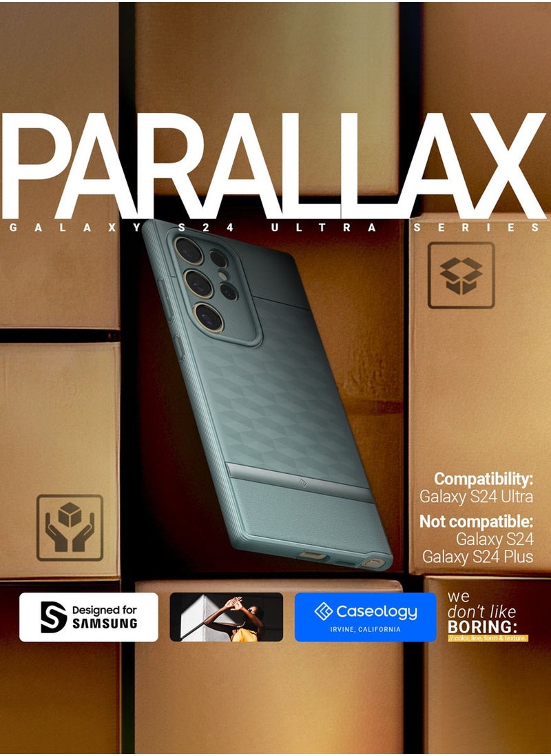 غطاء حماية Parallax لهاتف Samsung Galaxy S24 ULTRA (2024) - أخضر حكيم