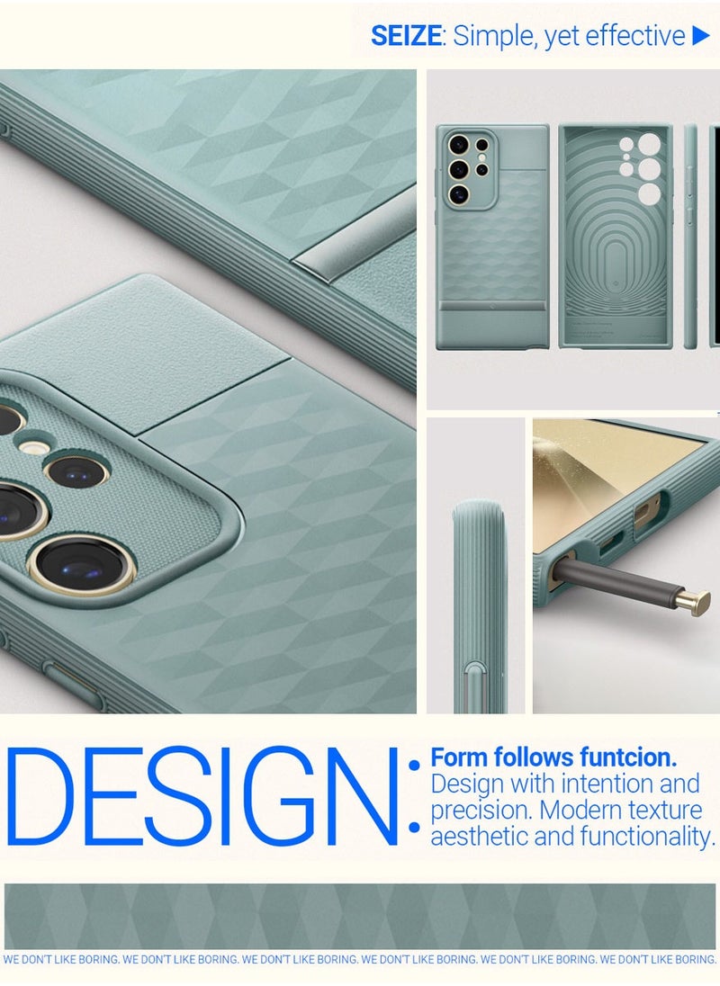 غطاء حماية Parallax لهاتف Samsung Galaxy S24 ULTRA (2024) - أخضر حكيم