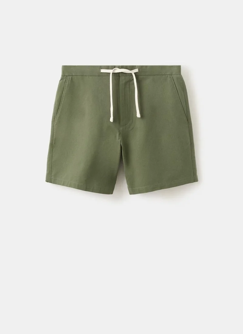 Mango Man  Cotton lyocell bermuda shorts for Men | Best Price UAE