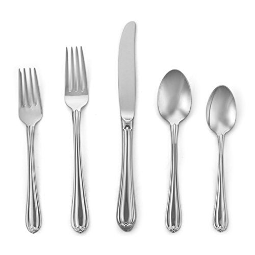 Gorham Melon Bud 5-Piece Stainless Steel Flatware Place Setting, Service for 1, Silver - - Image 5