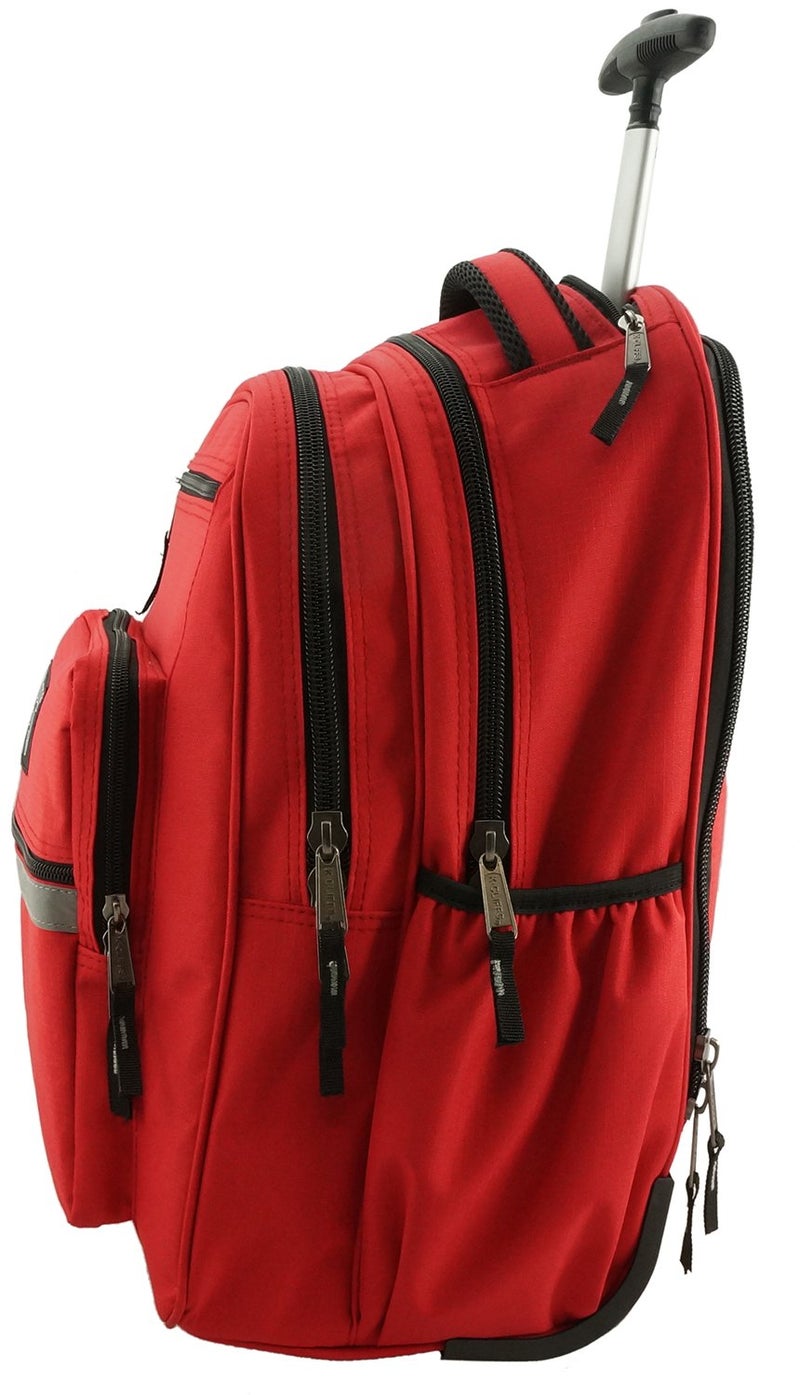 K-Cliffs Heavy Duty Rolling Backpack School Bookbag with Wheels Deluxe Wheeled Daypackâ€¦ - Image 5