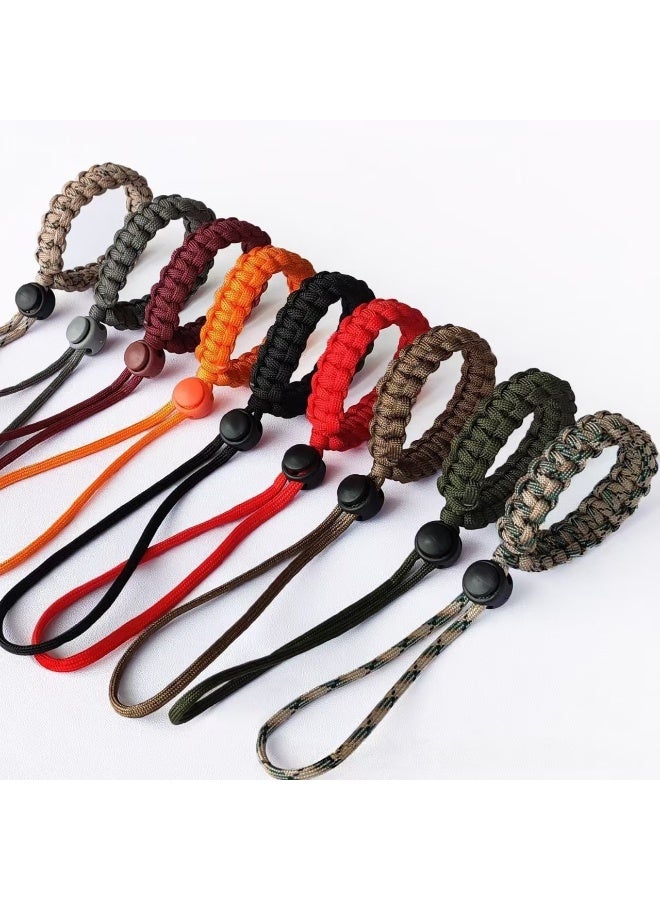 Woven Nylon Paracord Camera Wrist Strap for DSLR Mirrorless Cameras - Olive Green - Image 2