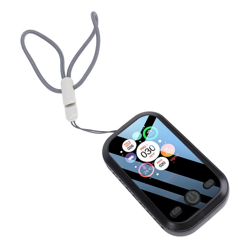 Portable Air Quality Meter Detects PM2 5 PM10 Humidity With LCD Display Black - Image 3