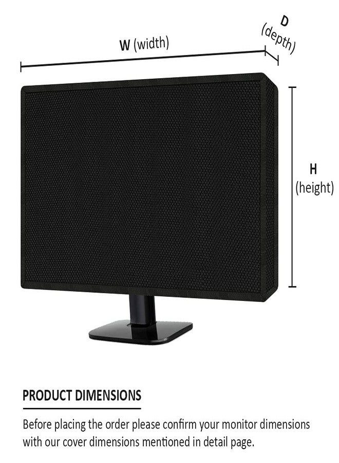 Cranique Dust Proof LCD / LED Monitor Cover for 27" Dell | HP | LG | Lenovo | Samsung | Acer | BenQ 27 Inch (Black) - Image 4