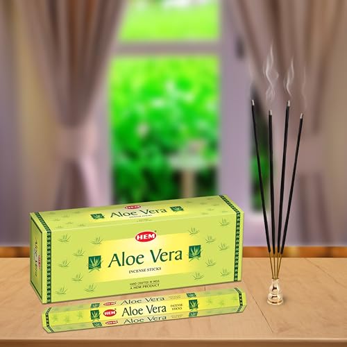 HEM Aloevera Incense Sticks | Agarbatti for Home Freshness, Prayer, Positive Energy & Yoga Meditation | Pooja Item for Home | Burning Time - 35-40 Minutes | 120 Sticks (Handcrafted & Low Smoke) - Image 3