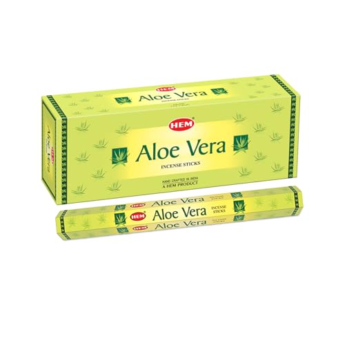 HEM Aloevera Incense Sticks | Agarbatti for Home Freshness, Prayer, Positive Energy & Yoga Meditation | Pooja Item for Home | Burning Time - 35-40 Minutes | 120 Sticks (Handcrafted & Low Smoke) - Image 1