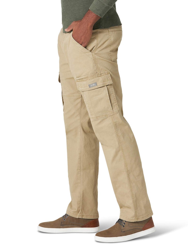 Wrangler Authentics Men's Relaxed Fit Stretch Cargo Pant, Elmwood, 36W x 32L - Image 4