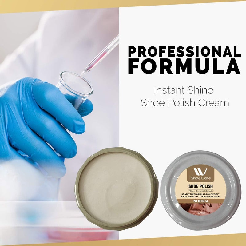 WBM Shoe Care Premium Shoe Shine Polish Nourishes  Protects All Kind of Leather Neutral Shoe Polish 50ml - Image 3