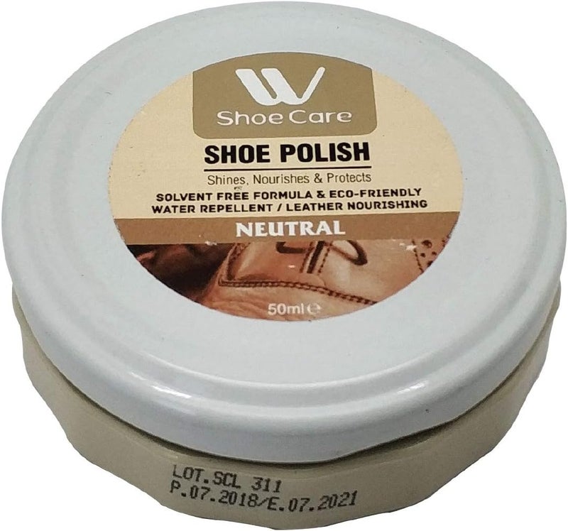 WBM Shoe Care Premium Shoe Shine Polish Nourishes  Protects All Kind of Leather Neutral Shoe Polish 50ml - Image 1