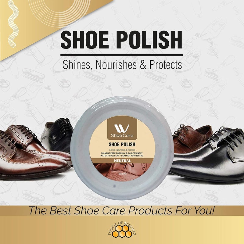WBM Shoe Care Premium Shoe Shine Polish Nourishes  Protects All Kind of Leather Neutral Shoe Polish 50ml - Image 4