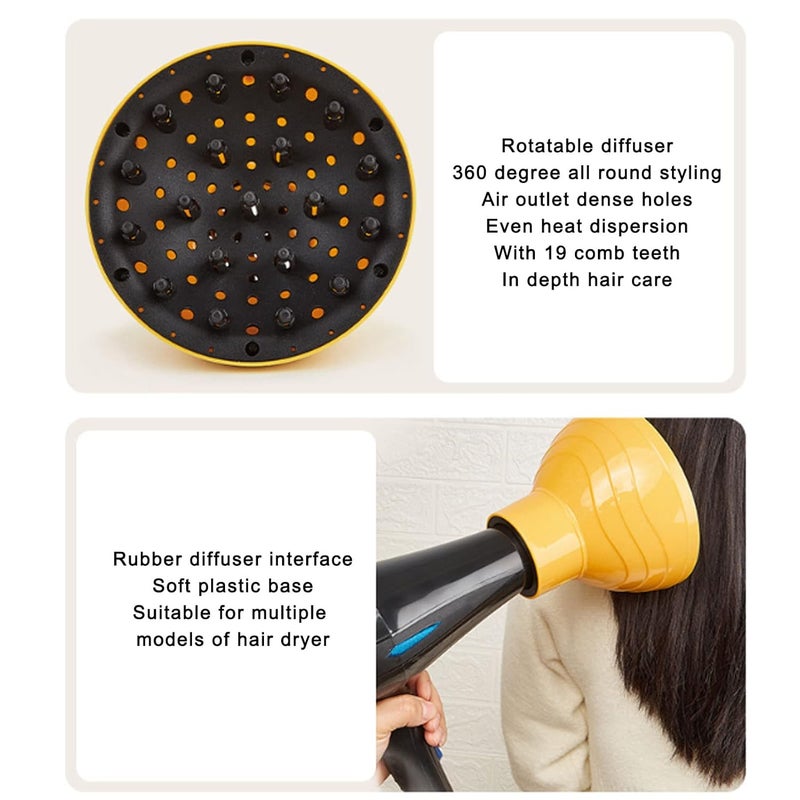 woobles Hair Diffuser Adaptable for Blow Dryers, Hair Dryer Diffuser Professional Portable Home Salon Hair Diffuser Attachment for Curly Wavy Hair - Image 5