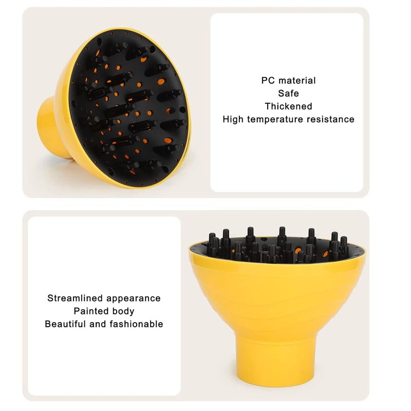 woobles Hair Diffuser Adaptable for Blow Dryers, Hair Dryer Diffuser Professional Portable Home Salon Hair Diffuser Attachment for Curly Wavy Hair - Image 4