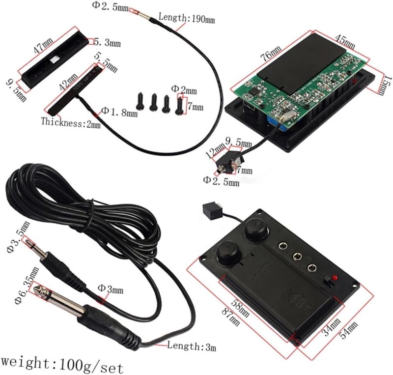 Beginner Electric Violin Piezo Pickup Violin Equalizer Tuner for Diy String Accessory - Image 2