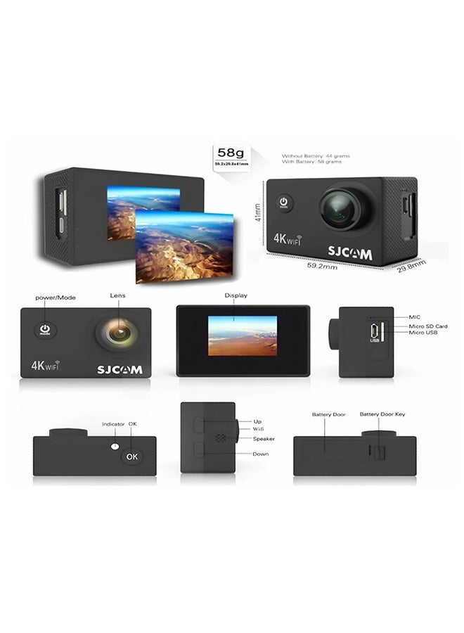 SJCAM Sj4000Air 4K Hd Action Camera 2Inch Ips Screen 16Mp 170°Wide Angle 30M Waterproof Support Wifi Waterproof Case Adapters - Image 5