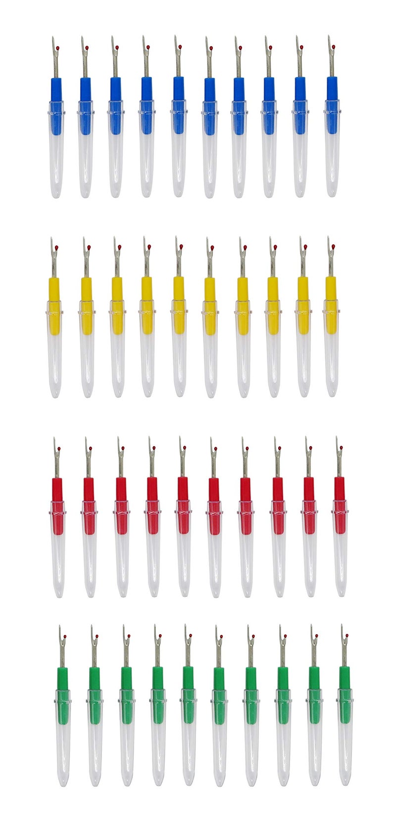 DODOGA 40pcs Colorful Seam Ripper Seam Rippers for Sewing Tool Handy Stitch Ripper Hem Ripper Sewing Stitches Sewing Tools Hem Ripper Stitch Ripper for Opening Removing Seams and Hems 4 Colors40 Pcs