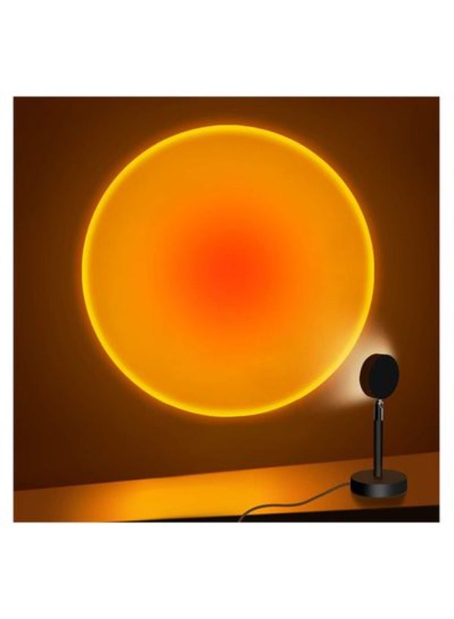 Sunset Projection Lamp,180 Degree Rotation Rainbow Projection Lamp USB Charging Lighting, Romantic Sunset Lamp for Self-Media Light, Romantic Family Atmosphere Light for Adults, Couples, Bedroom - Image 1