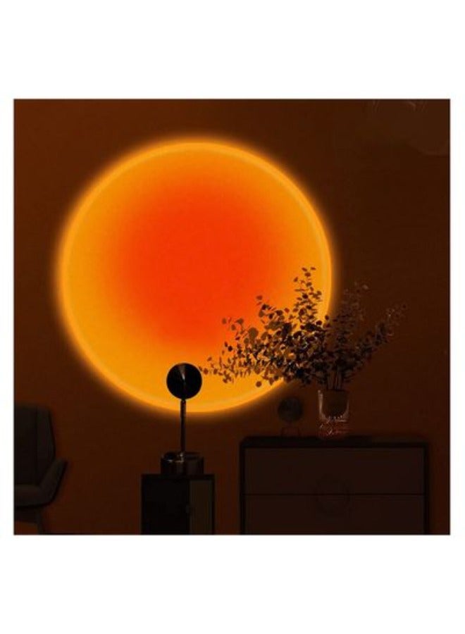 Sunset Projection Lamp,180 Degree Rotation Rainbow Projection Lamp USB Charging Lighting, Romantic Sunset Lamp for Self-Media Light, Romantic Family Atmosphere Light for Adults, Couples, Bedroom - Image 2