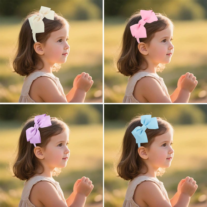 7Rainbows Cute Light Blue Bow Headband for Girls Toddlers. - Image 3