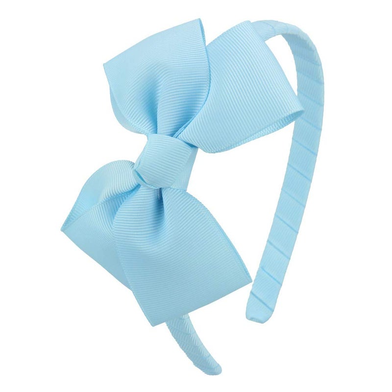 7Rainbows Cute Light Blue Bow Headband for Girls Toddlers. - Image 1