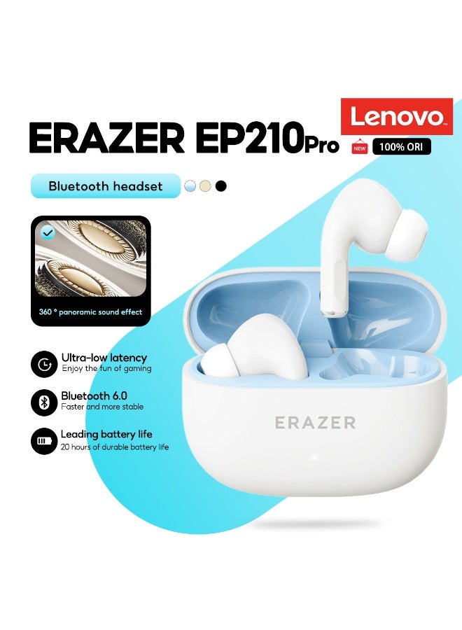 Erazer سماعات إيرازر لاسلكية EP210 برو، سماعات أذن بإلغاء الضوضاء للألعاب داخل الأذن، بلوتوث 6.0 مزودة بميكروفون - Image 1