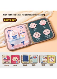 Tear The Book Baby Baby Early Education Cloth Book Tear Not To Rot Can Bite 6 Months 8 Hook And Loop Toy Quiet Book Enlightenment-Color:Unbreakable Cloth Book - Enlightenment Bilingual