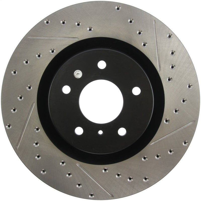 StopTech 127.42076L Sport Front Left Drilled/Slotted Disc Brake Rotor - Fits Select Infiniti G35, Nissan 350Z Vehicles - Image 5