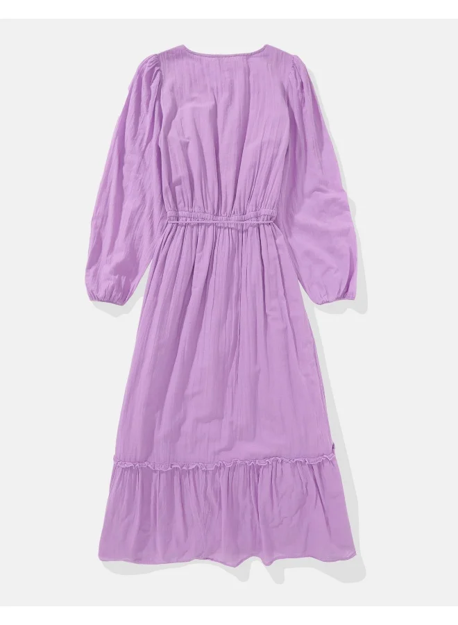 امريكان ايجل Lilac Cotton Midi Dress